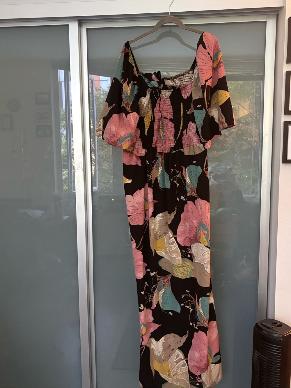 SHEIN Curve Short Sleeved Floral Maxi Dress i